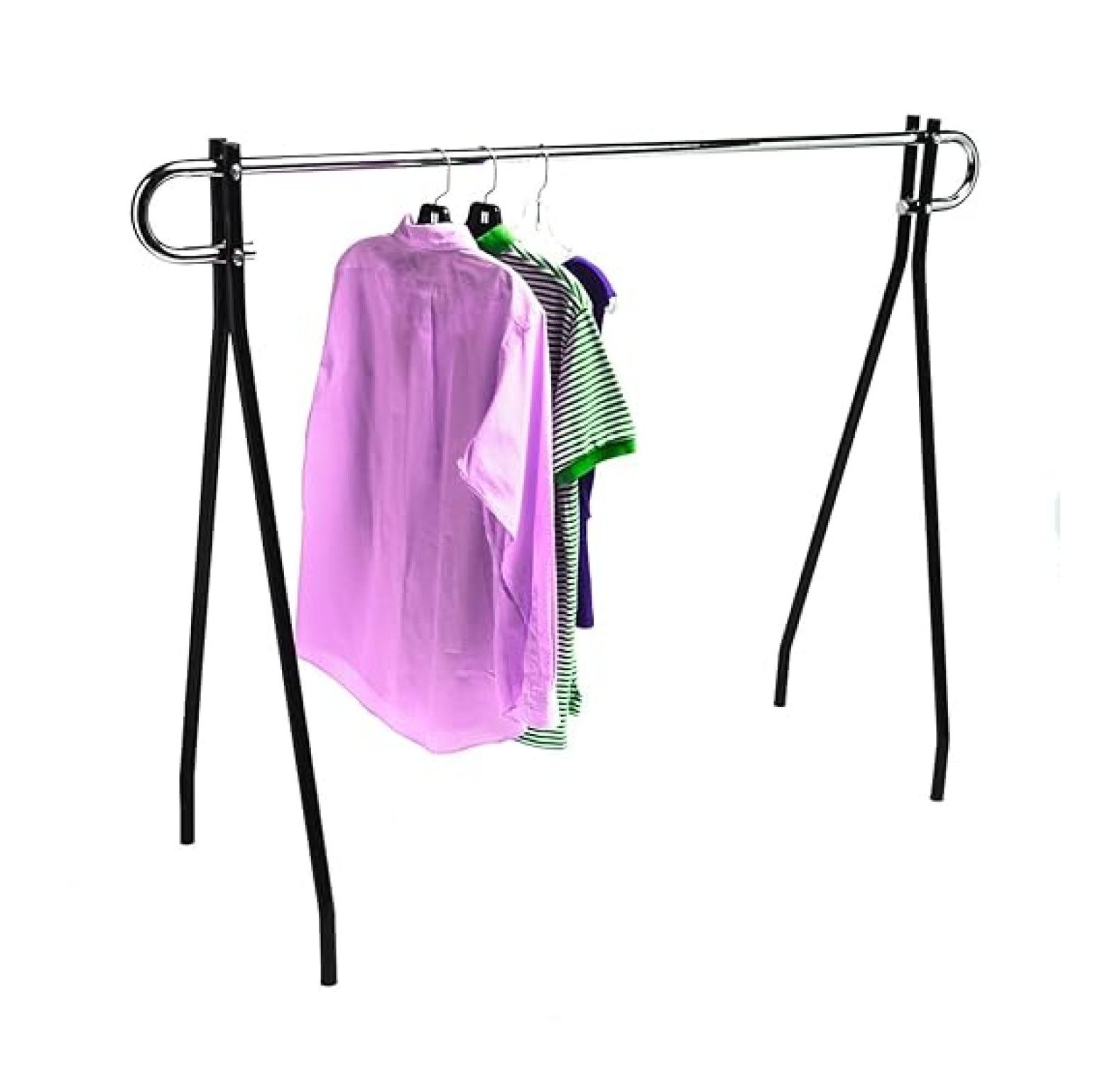 Fahsion Rack Economy Single Rail Garment Rack - Low Cost Single Bar Black Beauty ...