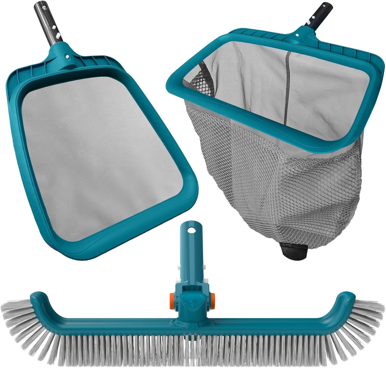 Economy Swimming Pool Cleaning Kit - Fine Mesh Deep Pool Rake & Leaf ...