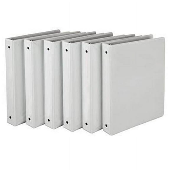 Economy View Binder 1 in. Wht 6pk