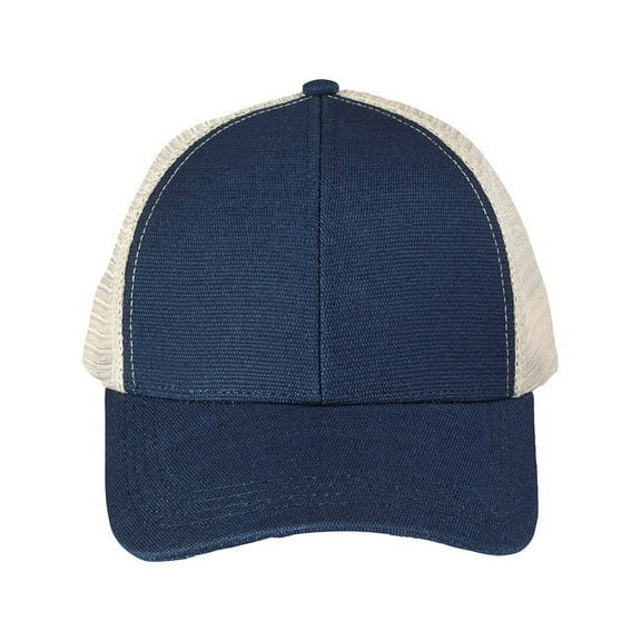 Econscious EC7093 Unisex Hemp Eco Trucker Recycled Polyester Mesh Cap - Navy Oyster