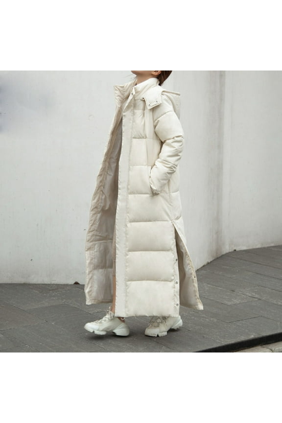 Ecoparty Liner Fashion Collar Winter Jacket Women Medium Long Hooded Coat Natural Field Jacket Insulated Jackets Coat It Petite for Women Woman Coat Winter Rain Jacket Women Winter Womens Heavy