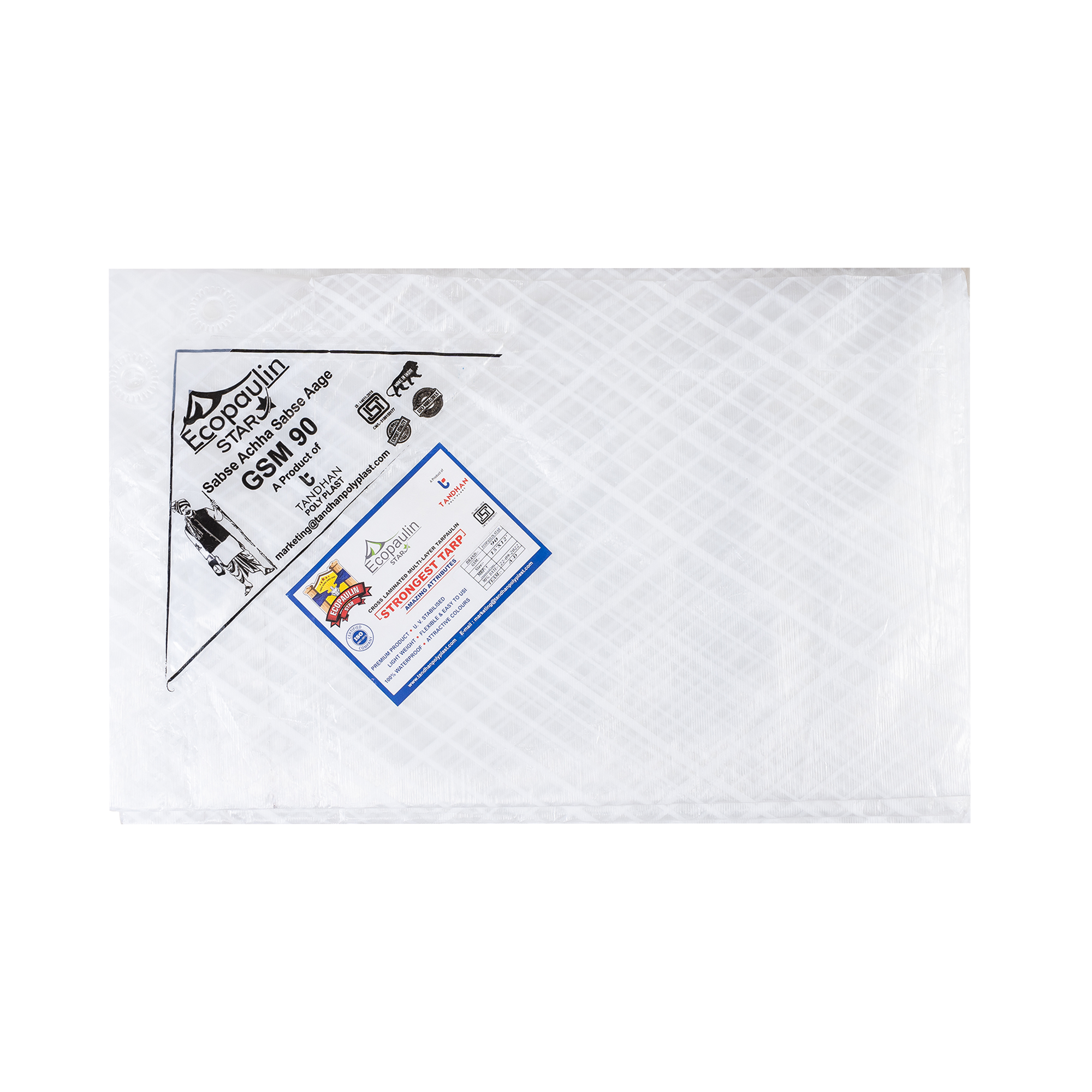 Harpster Tarps 25' x 25' Heavy Duty Silver 6 oz. Poly Tarp 12 Mil