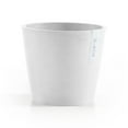 thumbnail image 1 of Ecopots 8” x 8” Round Pure White Plastic Planter with Drainage Hole, 1 of 4