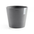 thumbnail image 1 of Ecopots Amsterdam Durable Modern Round Indoor/Outdoor Recycled Based Composite Flower Pot Planter, Grey, 10", 1 of 4