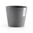 thumbnail image 1 of Ecopots Amsterdam Mini Durable Modern Round Recycled Based Composite Flower Pot Planter, Grey, 4", 1 of 4