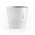 thumbnail image 1 of Ecopots Amsterdam Mini Durable Modern Round Recycled Based Composite Flower Pot Planter, Pure White, 4", 1 of 4