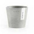thumbnail image 1 of Ecopots Amsterdam Mini Durable Modern Round Recycled Based Composite Flower Pot Planter, White Grey, 4", 1 of 4
