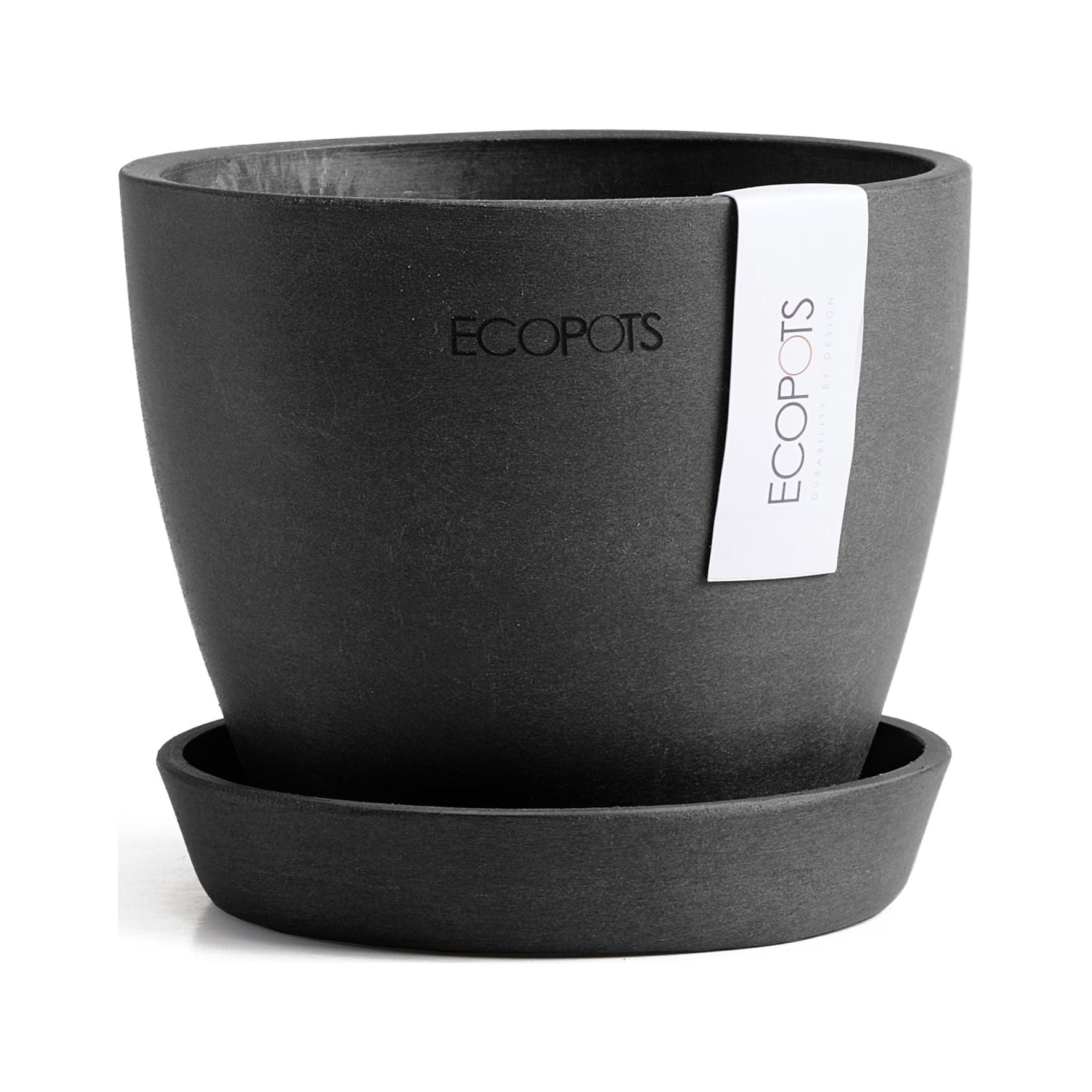 Ecopots Antwerp Indoor/Outdoor Modern Recycled Plastic Flower Pot