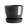 thumbnail image 1 of Ecopots Antwerp Mini Durable Modern Round Indoor/Outdoor Recycled Based Composite Flower Pot Planter, Dark Grey, 4.5", 1 of 4