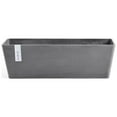 thumbnail image 1 of Ecopots Bruges Durable Modern Rectangular Indoor/Outdoor Recycled Based Composite Flower Pot Planter, Grey, 17.75", 1 of 4