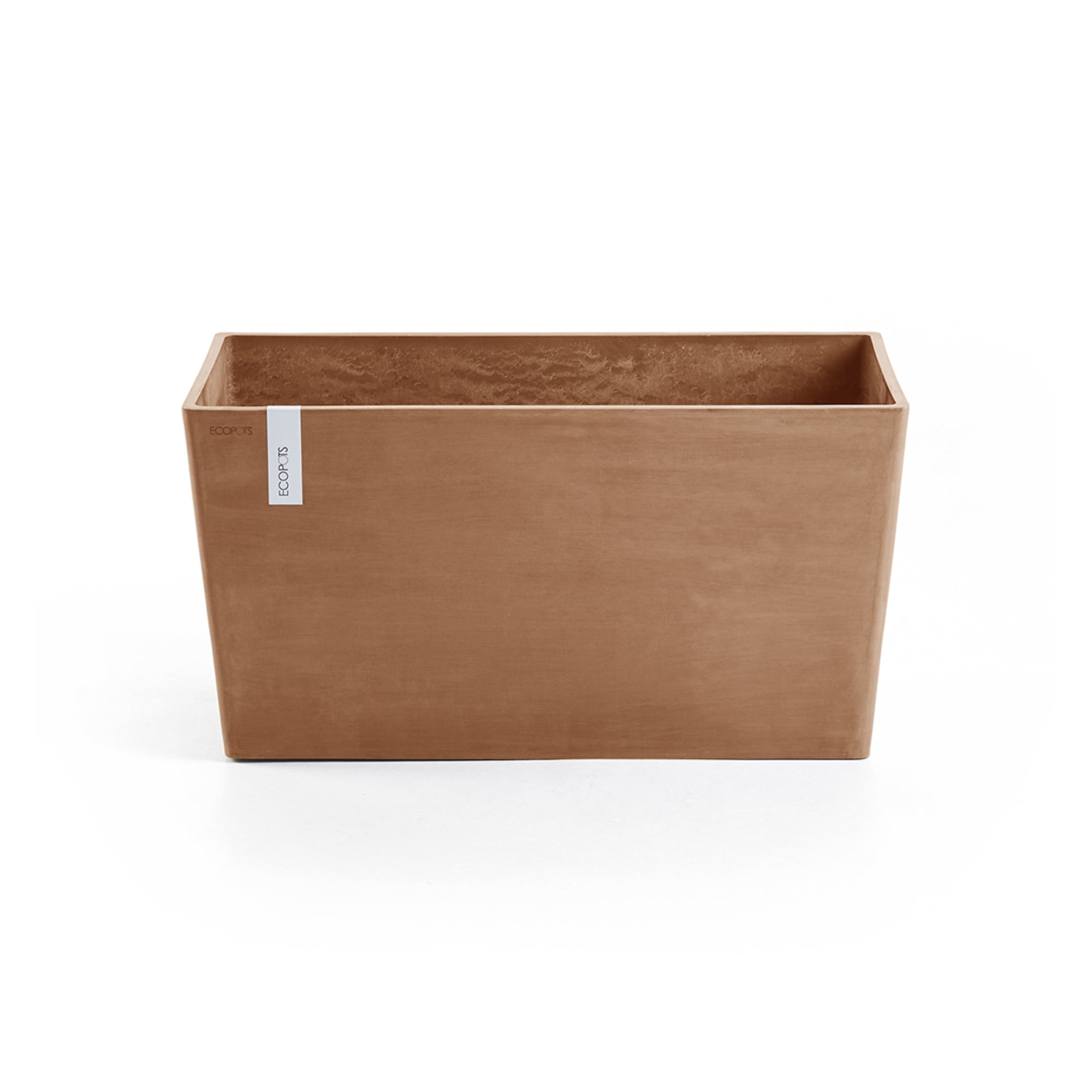 Terracotta Recycled Plastic Rectangular Indoor/Outdoor Planter, 23.5 Inches