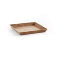 thumbnail image 1 of Ecopots Modern Recycled Plastic Square Flower Pot Planter Saucer, Terracotta Color, 14", 1 of 4