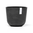 thumbnail image 1 of Ecopots Oslo Durable Modern Round Indoor/Outdoor Recycled Based Composite Flower Pot Planter, Dark Grey, 17.75", 1 of 4