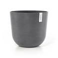 thumbnail image 1 of Ecopots Oslo Durable Modern Round Indoor/Outdoor Recycled Based Composite Flower Pot Planter, Grey, 17.75", 1 of 4