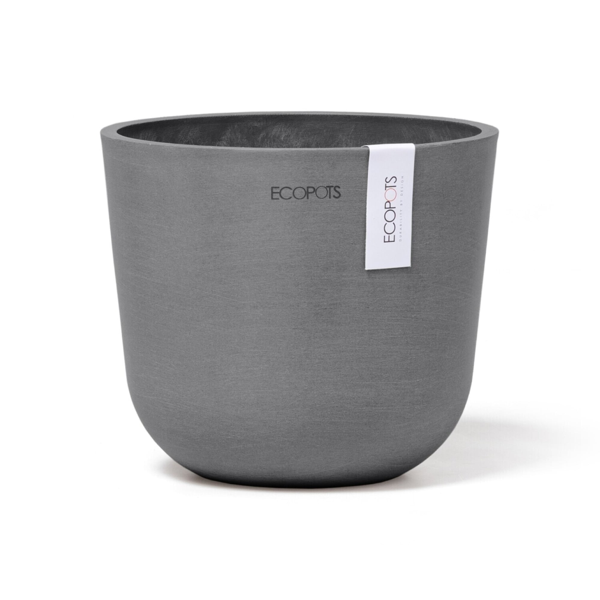 Ecopots Oslo Mini Durable Modern Round Indoor/Outdoor Recycled Based ...