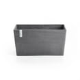 thumbnail image 1 of Ecopots Paris Durable Modern Rectangular Indoor/Outdoor Recycled Based Composite Flower Planter, Grey, 31.5", 1 of 4