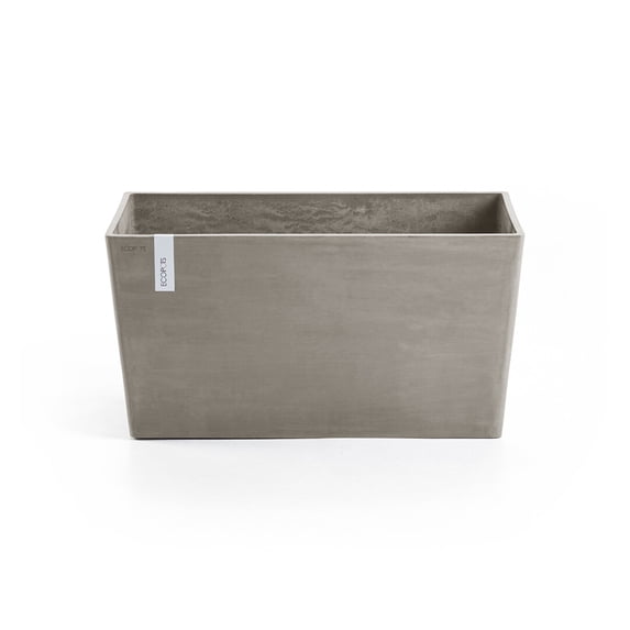 Ecopots Paris Durable Modern Rectangular Indoor/Outdoor Recycled Based Composite Flower Planter, Taupe, 31.5"