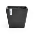 thumbnail image 1 of Ecopots Rotterdam Durable Modern Square Indoor/Outdoor Recycled Based Composite Flower Planter, Dark Grey, 8", 1 of 4