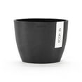 thumbnail image 1 of Ecopots Stockholm 6.2" x 4.9" Round Dark Gray Plastic Modern Planter, 1 of 4