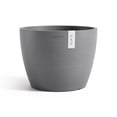 thumbnail image 1 of Ecopots Stockholm Durable Modern Round Indoor/Outdoor Recycled Based Composite Flower Pot Planter, Grey, 9.5", 1 of 4