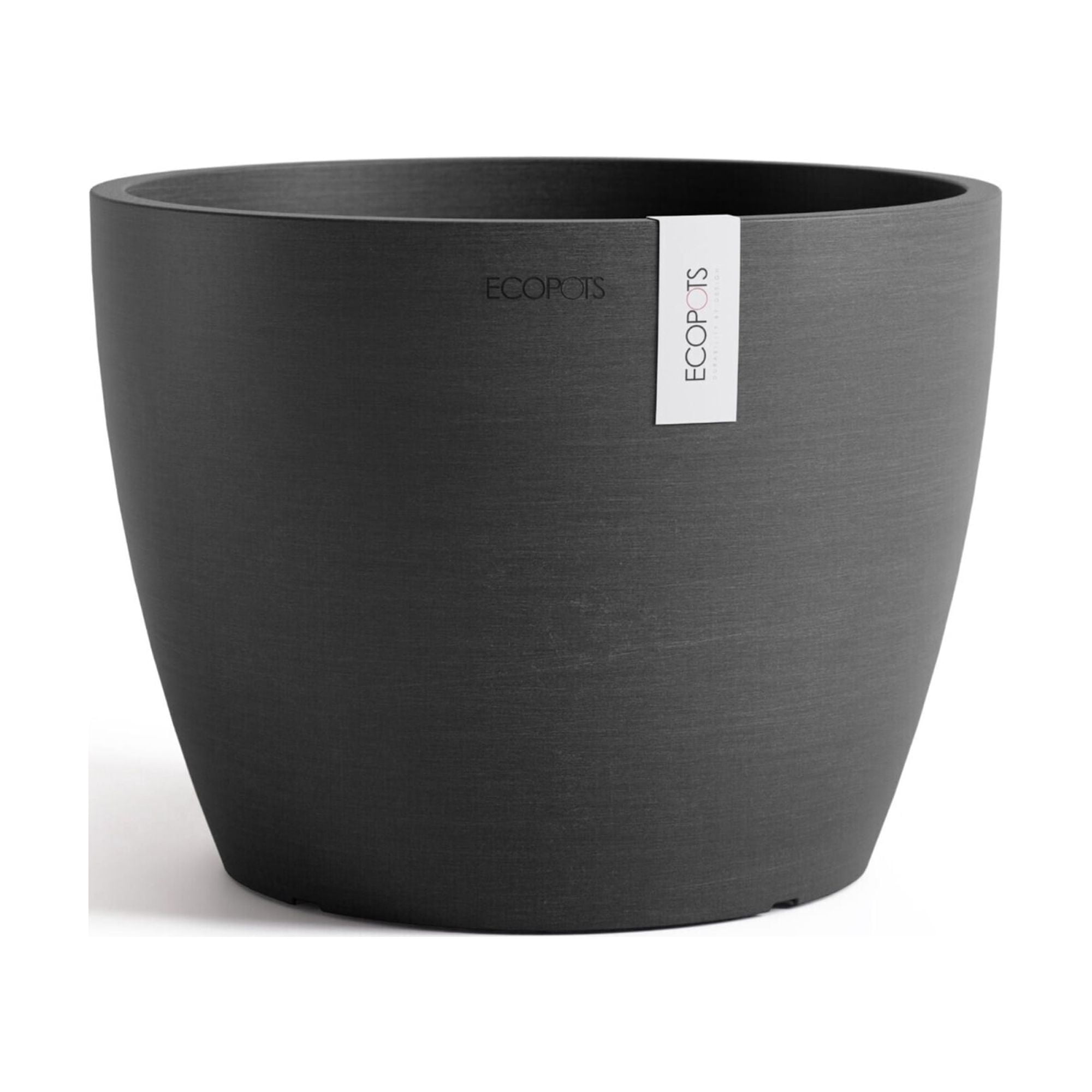 Ecopots Stockholm Durable Modern Round Indoor/Outdoor Recycled Based ...