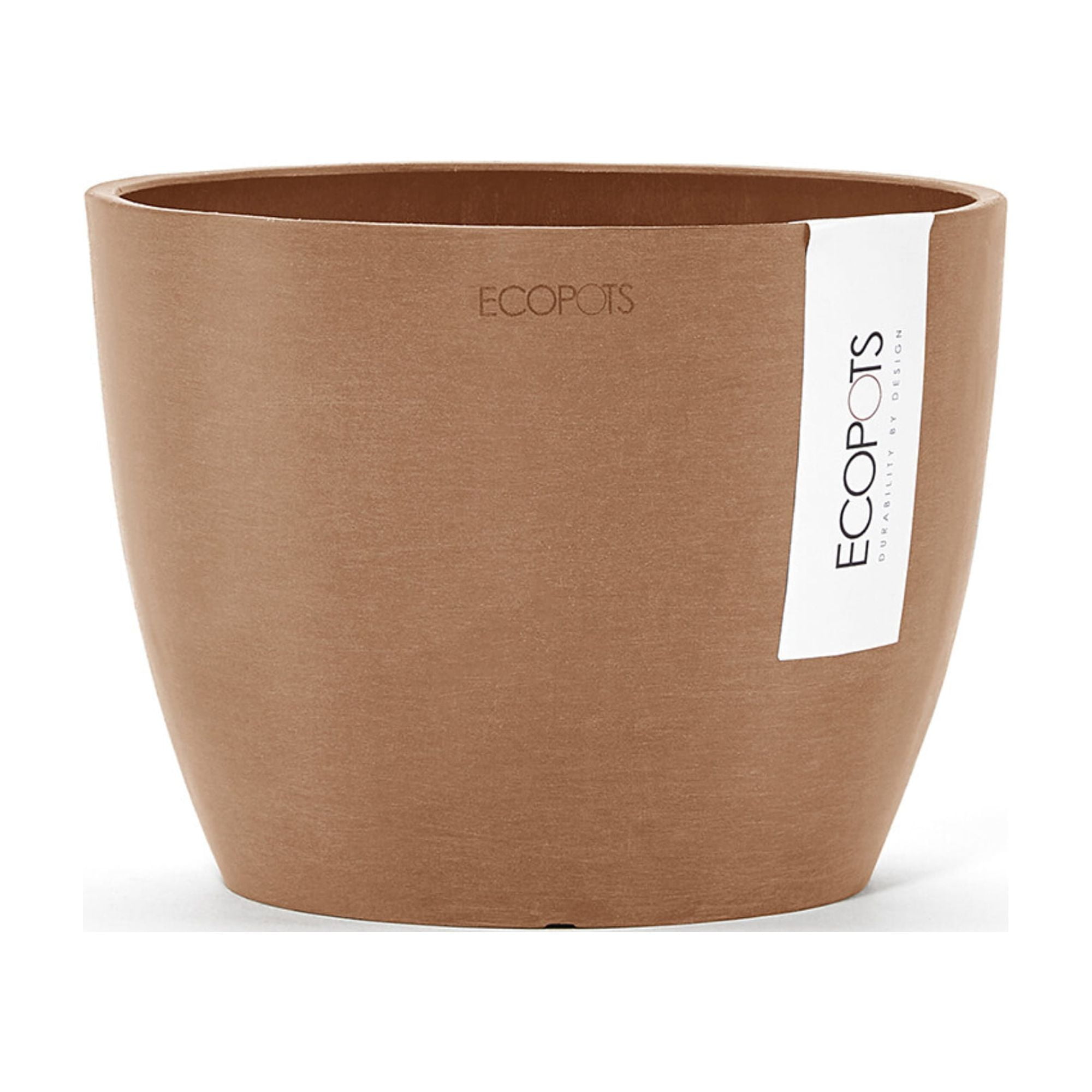 Ecopots Stockholm Mini Durable Modern Round Indoor/Outdoor Recycled ...