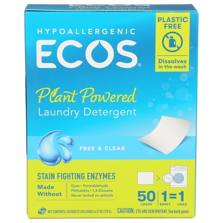 Ecos Free & Clear Liquidless Laundry Detergent 50 Count, 50 Ct