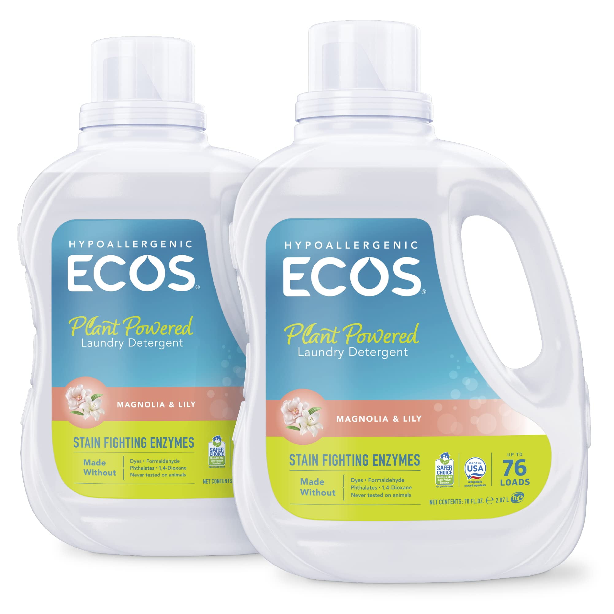 Ecos Hypoallergenic Laundry Detergent With Stain Fighting Enzymes