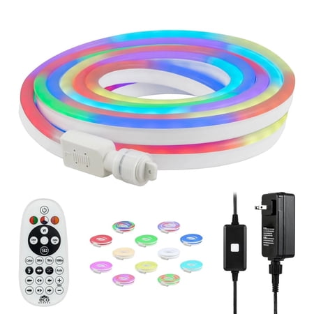 ECOSCAPES COLOR-CHANGING LED FLEX LIGHT WITH REMOTE CONTROL...
