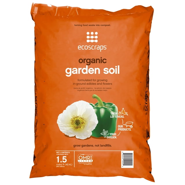 Ecoscraps Organic Garden Soil, 1.5 cu. ft., Organic & Moisture Retaining