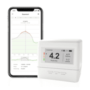 Ecosense EcoQube Flex Smart Radon Detector - Battery Powered Continuous Monitor with Display & App