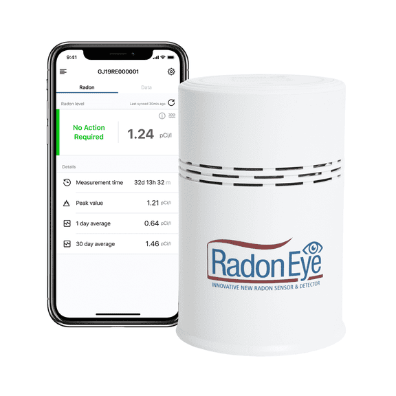 Ecosense RadonEye RD200 Home Radon Detector, Fast and Accurate Detection of Fluctuating Radon Levels with Continuous Monitoring and Trend Charts