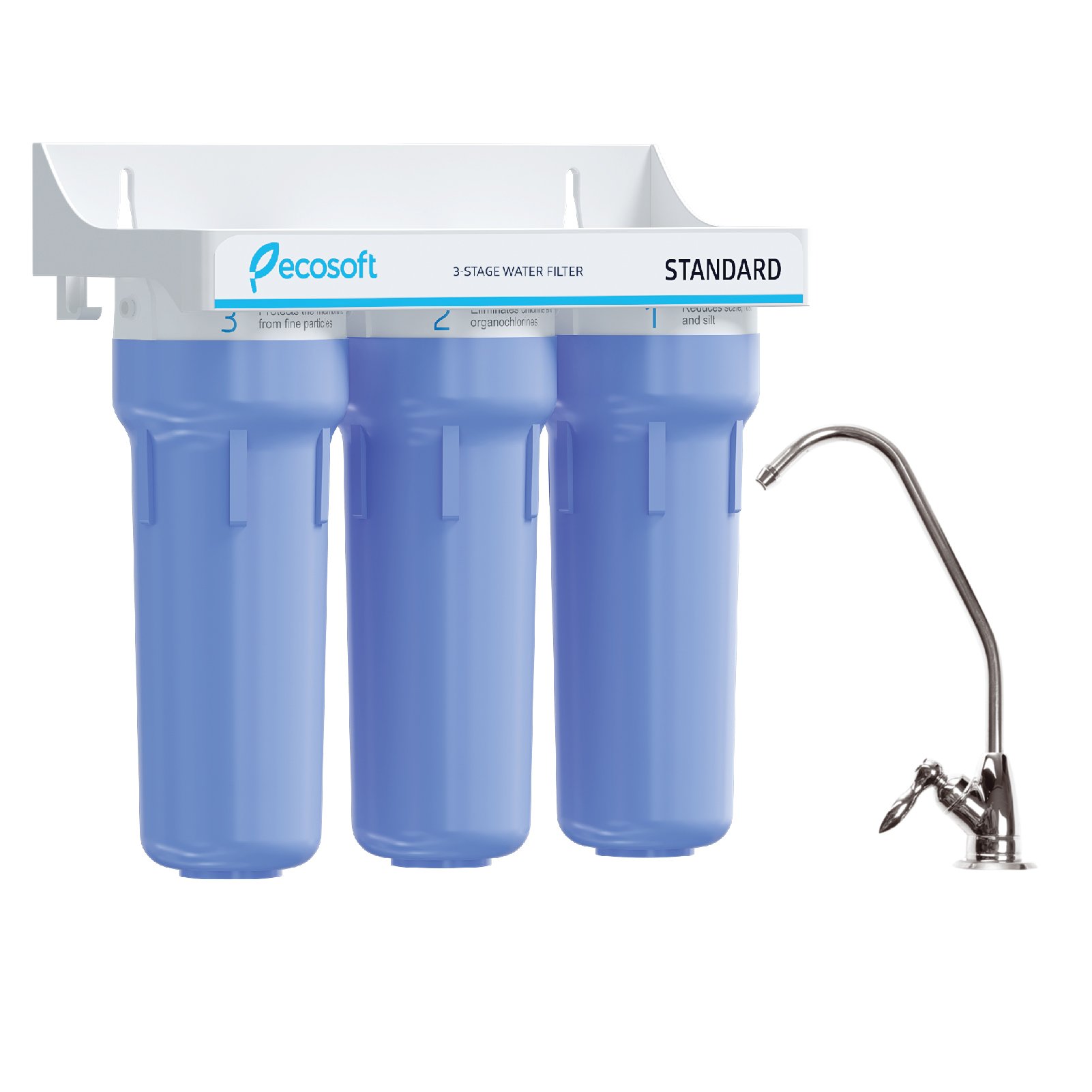 Ecosoft Standard ThreeStage Under Sink Water Purifier Filtration System