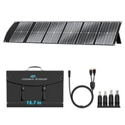 Ecosonique 100W Portable Foldable Solar Panels Charger Fast Charging with USB-C PD3.0 USB-A QC3.0 DC 20V Lightweight with Kickstand for Camping Power Station Solar Generators Cell Phones Power Banks