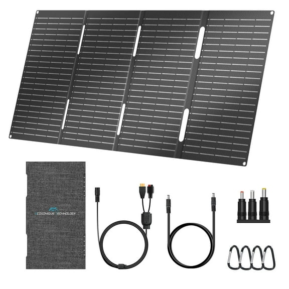 Ecosonique 60W Portable Foldable Solar Panels Charger Fast Charging Waterproof for Camping