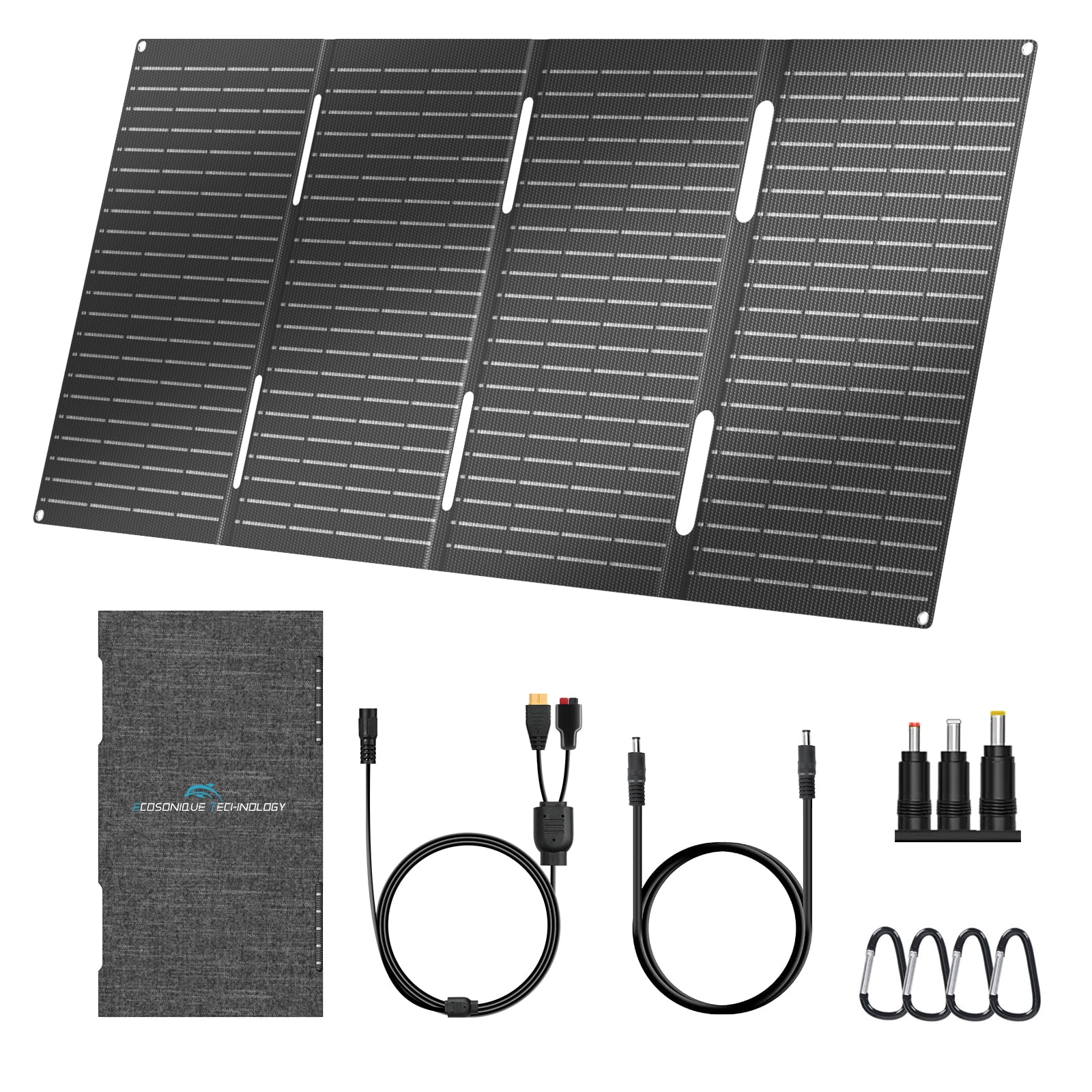 Ecosonique 60W Portable Foldable Solar Panels Charger Fast Charging ...