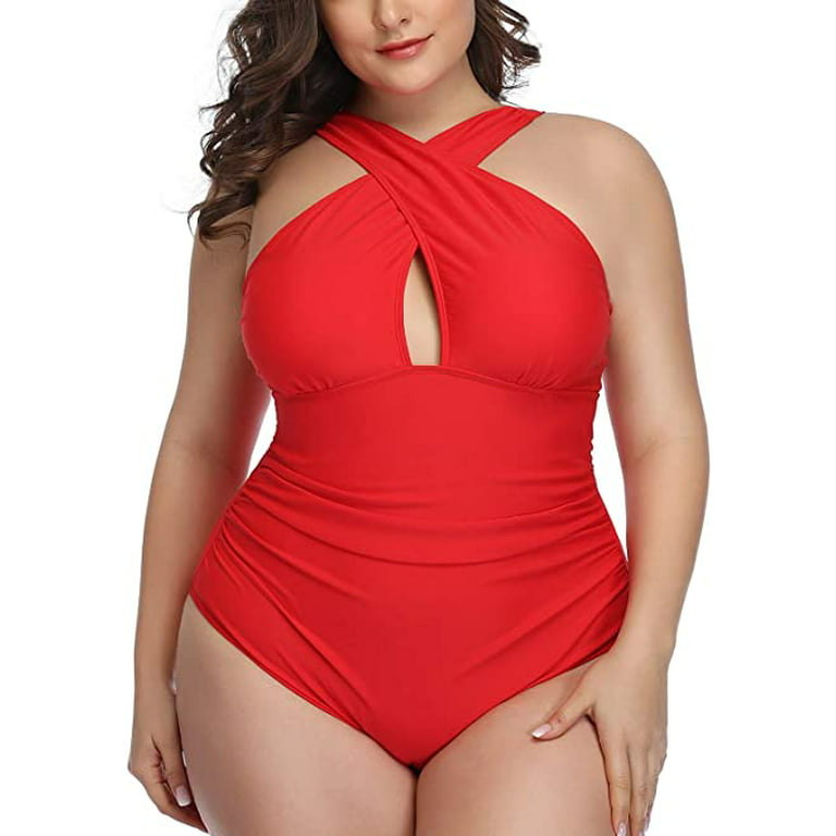 Women Strap Coral Red Swimsuits with Shorts Strappy,Special Prime Deals,t  Shirts Short Sleeve Under 10,werehouse,Early,Shopping Website,1 Items one  Dollar Items only at  Women's Clothing store