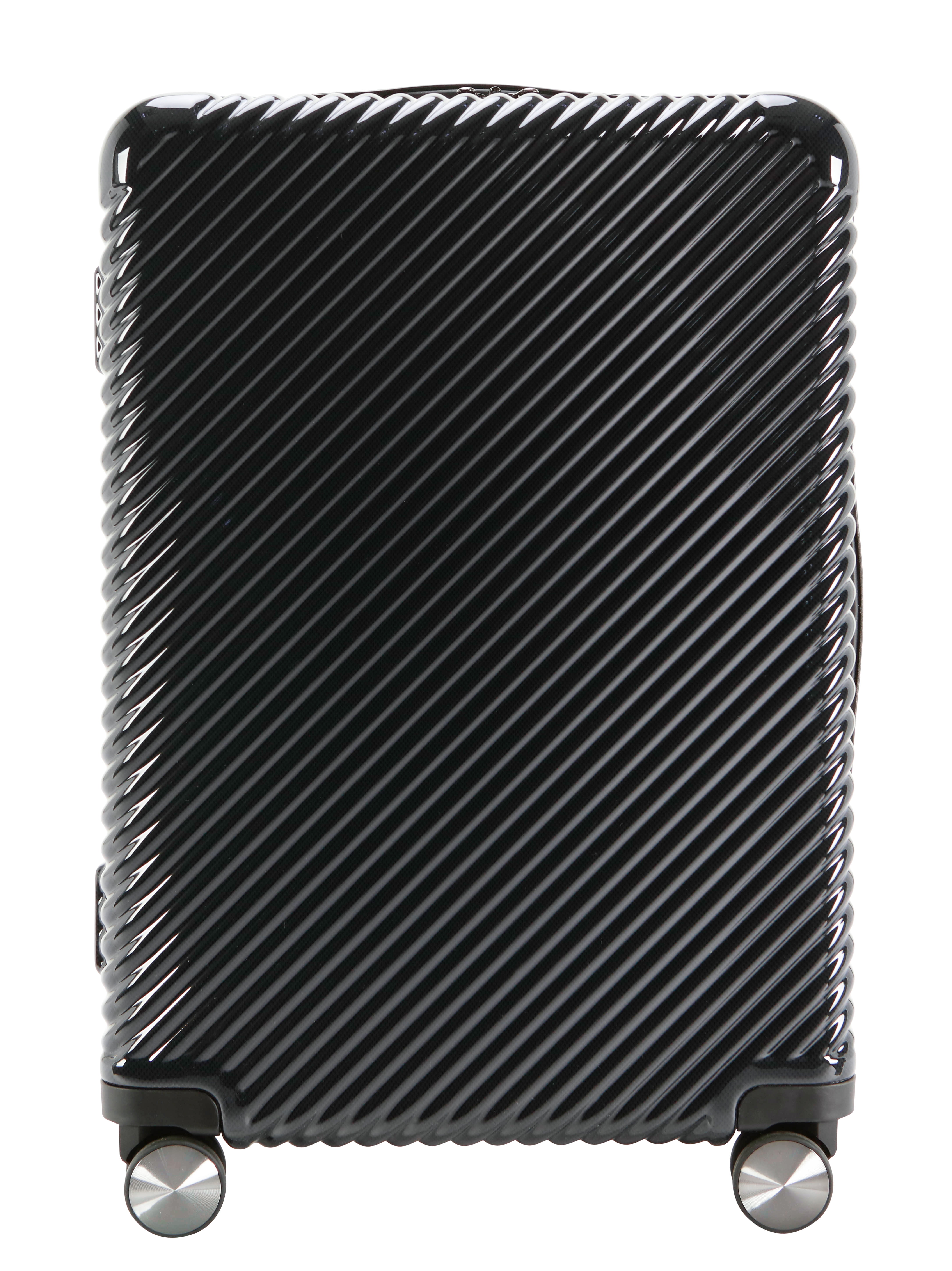 Ecotech Veer 24-inch Hardside Travel ABS Checked Luggage, Obsidian Black, All Ages