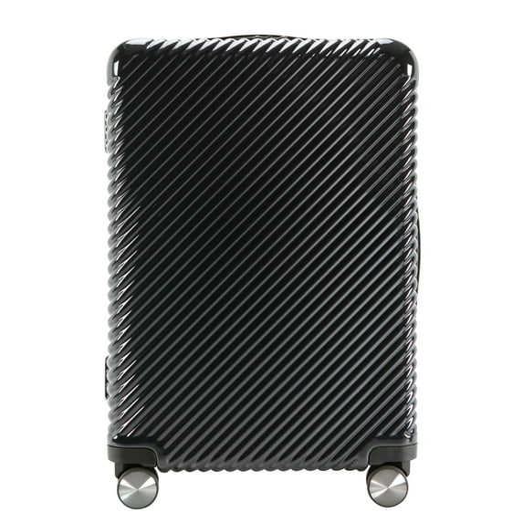 Ecotech Veer 24-inch Hardside Travel ABS Checked Luggage, Obsidian Black, All Ages