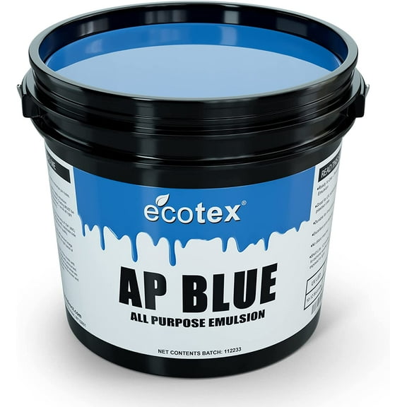 Ecotex® AP Blue Screen Printing Emulsion (Pint - 16oz.) Pre - Sensitized Photo Emulsion for Silk Screens, Textiles, and Fabric - For Screen Printing Plastisol Ink, Screen Printing Supplies