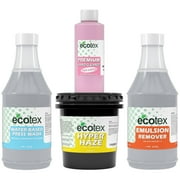 Ecotex All Purpose Screen Printing Chemistry Kit- Emulsion Remover- Water Based Press Wash Ink Cleaner, Hyper Haze Remover and Degreaser, Premium Hand Cleaner and Scrub Pad - Screen Printing Supplies