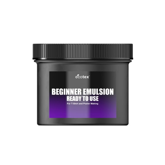 Ecotex Beginner Screen Printing Emulsion (8 oz.) - Pre-Sensitized Ready to Use Photo Emulsion for Silk Screens and Fabric - for Plastisol Ink and Water Based Ink, Screen Printing Supplies