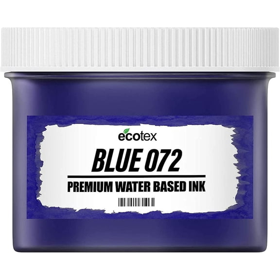 Ecotex® Blue 072 Water Based Screen Printing Ink (Pint - 16 oz.) - Fabric Ink, Silk Screen Ink, Soft Fabric Ink or Screen Ink for Shirt Printing - Screen Printing Supplies for Screen Printing Kit
