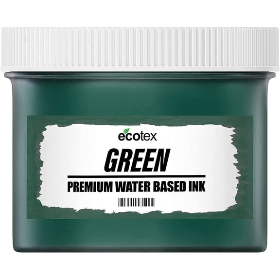 Ecotex Green Water Based Screen Printing Ink - Block Printing Ink, Silk Screen Ink, Silk Screen Transfers Ink for Shirt Printing - Screen Printing Supplies for Screen Printing Kit (Pint - 16oz.)