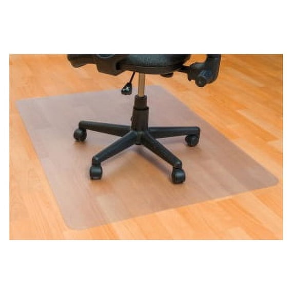 Ecotex Hard Floor Rectangular Chairmat Hard Floor - 60" Length x 48" Width x 0.10" Thickness - Rectangle - Clear