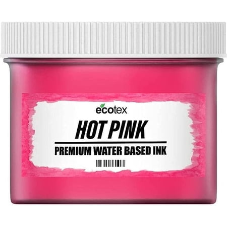Ecotex® Hot Pink Water Based Screen Printing Ink (5 Gallon - 640oz.) - Fabric Ink, Silk Screen Ink, Soft Fabric Ink or Screen Ink for Shirt Printing - Screen Printing Supplies for Screen Printing Kit