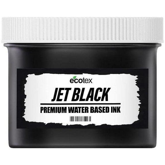 Ecotex Jet Black Water Based Screen Printing Ink (Quart - 32 oz.) - Fabric Ink, Silk Screen Ink, Soft Fabric Ink or Screen Ink for Shirt Printing - Screen Printing Supplies for Screen Printing Kit