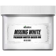 Ecotex Mixing White Water Based Screen Printing Ink - Block Printing Ink, Silk Screen Transfers Ink for Shirt Printing - Screen Printing Supplies for Screen Printing Kit 5 Gallon - 640 oz.