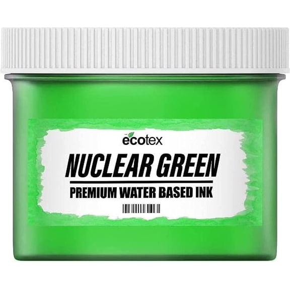 Ecotex Nuclear Green Water Based Screen Printing Ink - Block Printing Ink, Silk Screen Transfers Ink for Shirt Printing - Screen Printing Supplies for Screen Printing Kit (Pint - 16oz.)