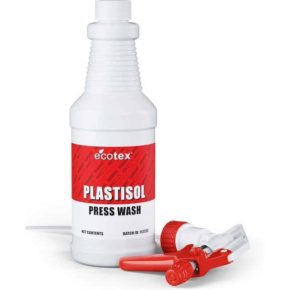 Ecotex Plastisol Press Wash (Pint - 16oz.) - Screen Printing Machine Cleaner and Degreaser - Remove Screen Printing Ink Color - Screen Print Direct